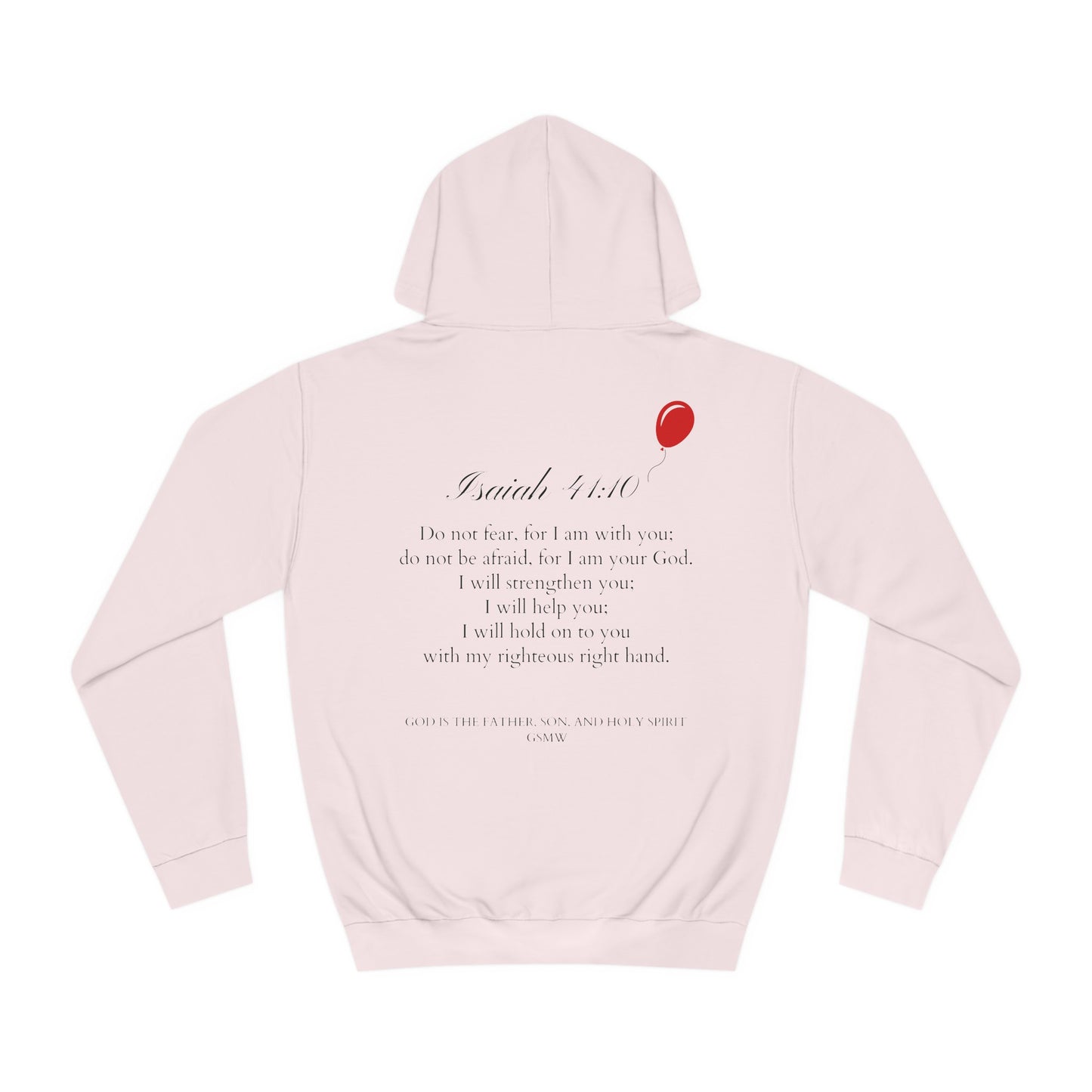 Isaiah 41:10 Pink Hoodie