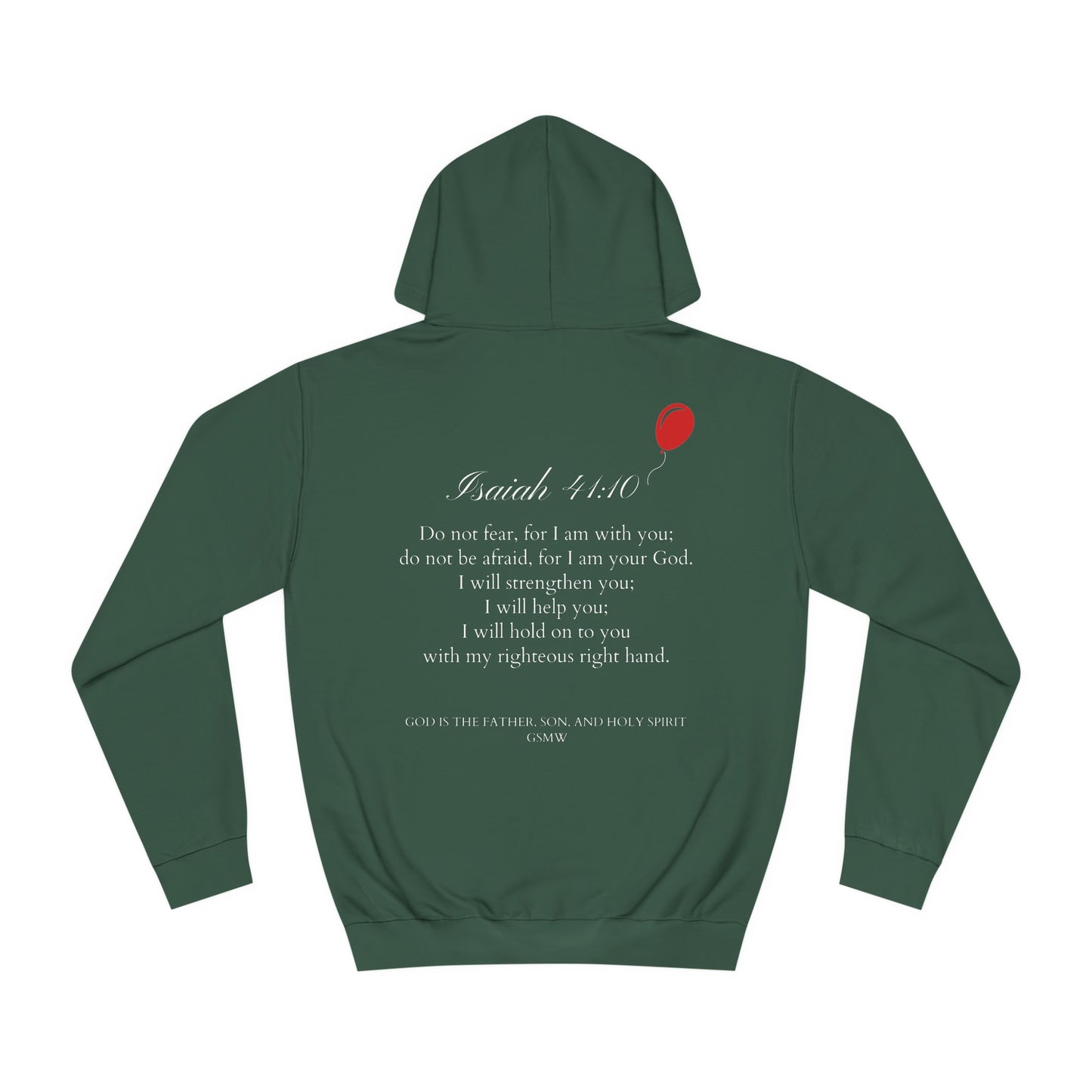 Isaiah 41:10 Dark Green Hoodie